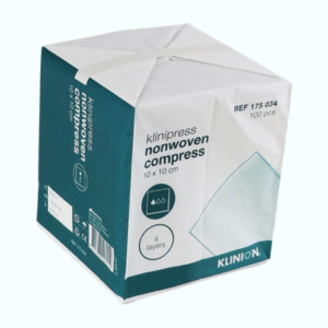 Klinion Klinipress non woven kompres niet steriel 10x10cm (4 lgs) | Ref 175034